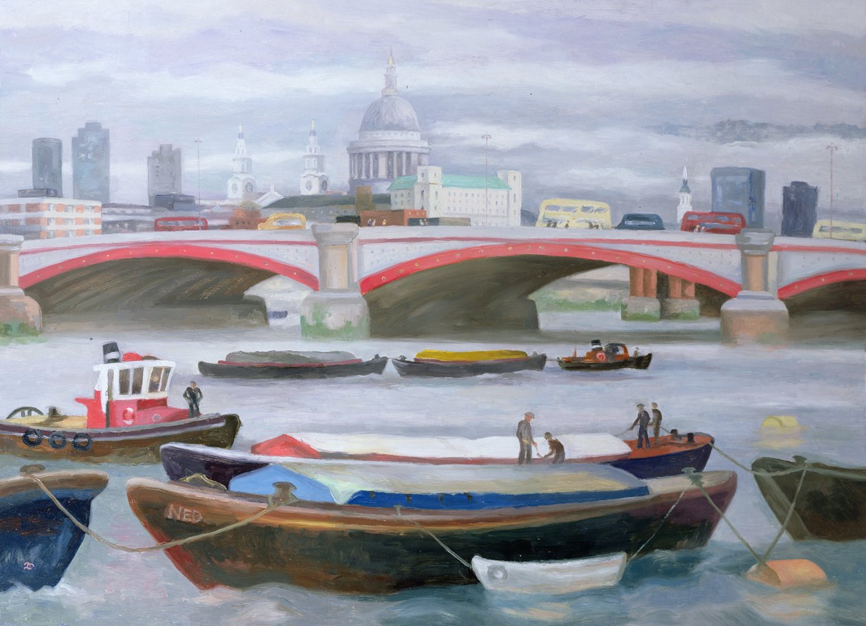 Drukke scène bij Blackfriars door Terry Scales