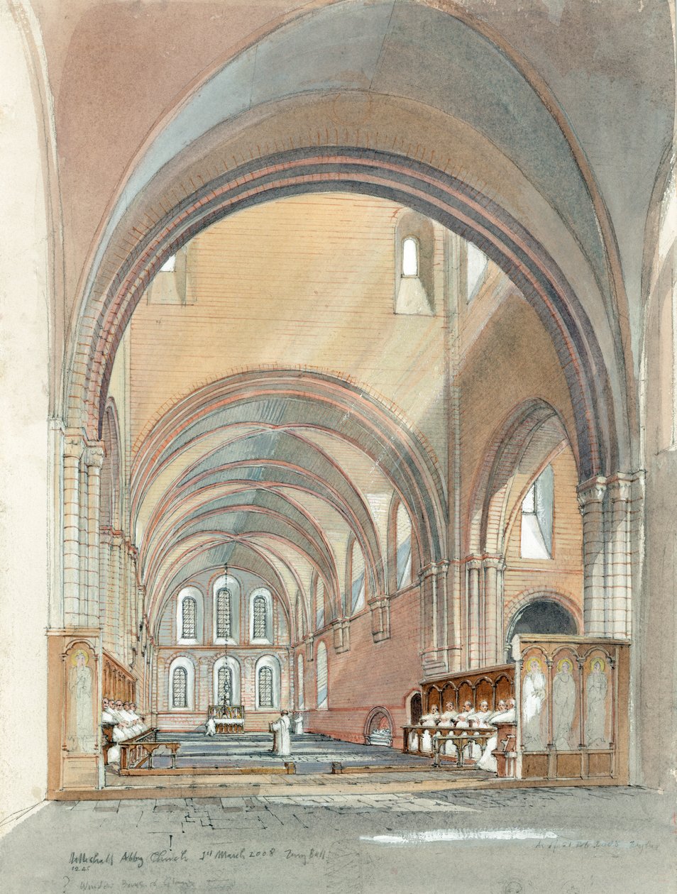Koor en presbyterium van Lilleshall Abbey door Terry Ball
