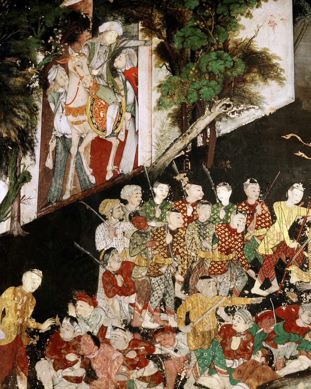 Huurlingen van het Leger van de 101 Koninkrijken, detail van de Mahosadha Jataka door Thai School