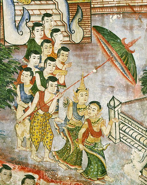 Wiharn Laikarn, episode uit Jataka Sang Thong door Thai School