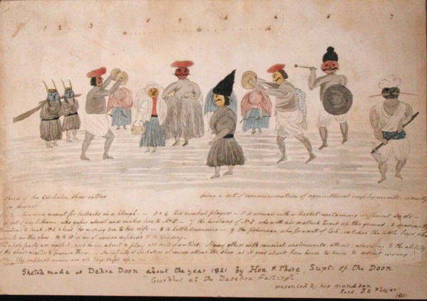 Schets van het Gurkha-leven in Dehra Dun, c.1821 door The Hon. Frederick Shore