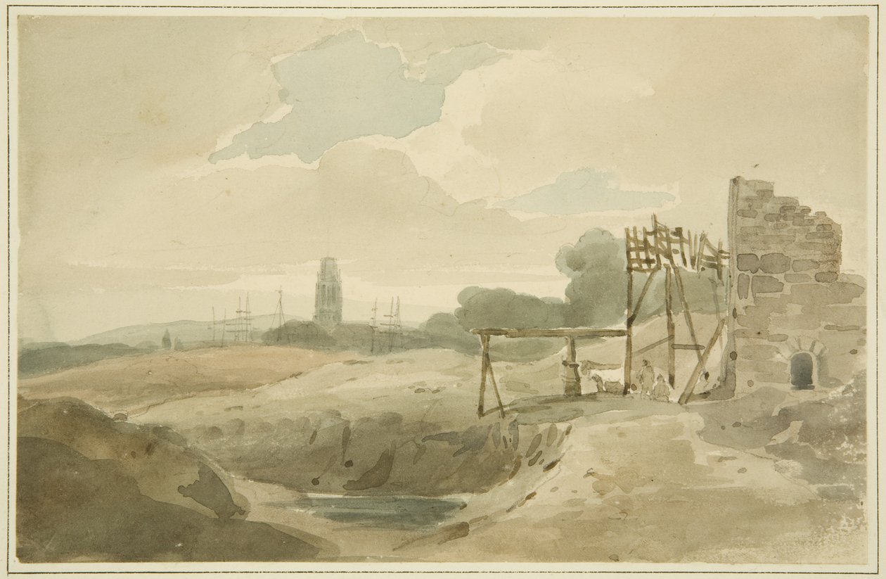 Oude Brandweerwagen gebruikt bij het uitgraven van de Nieuwe Sloot (tussen Touwslagerij en Clift House) door The Rev. John Eagles