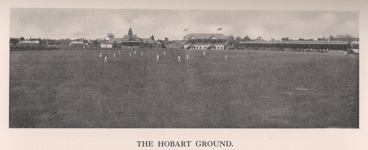 Het Hobart Cricket Ground, Tasmanië, Australië, 1912 door The Sydney Daily Telegraph