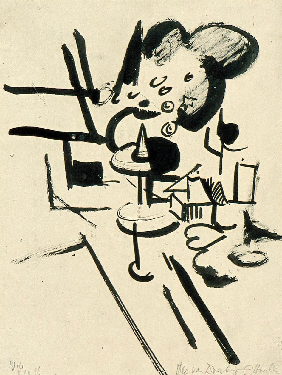 Stilleven door Theo van Doesburg