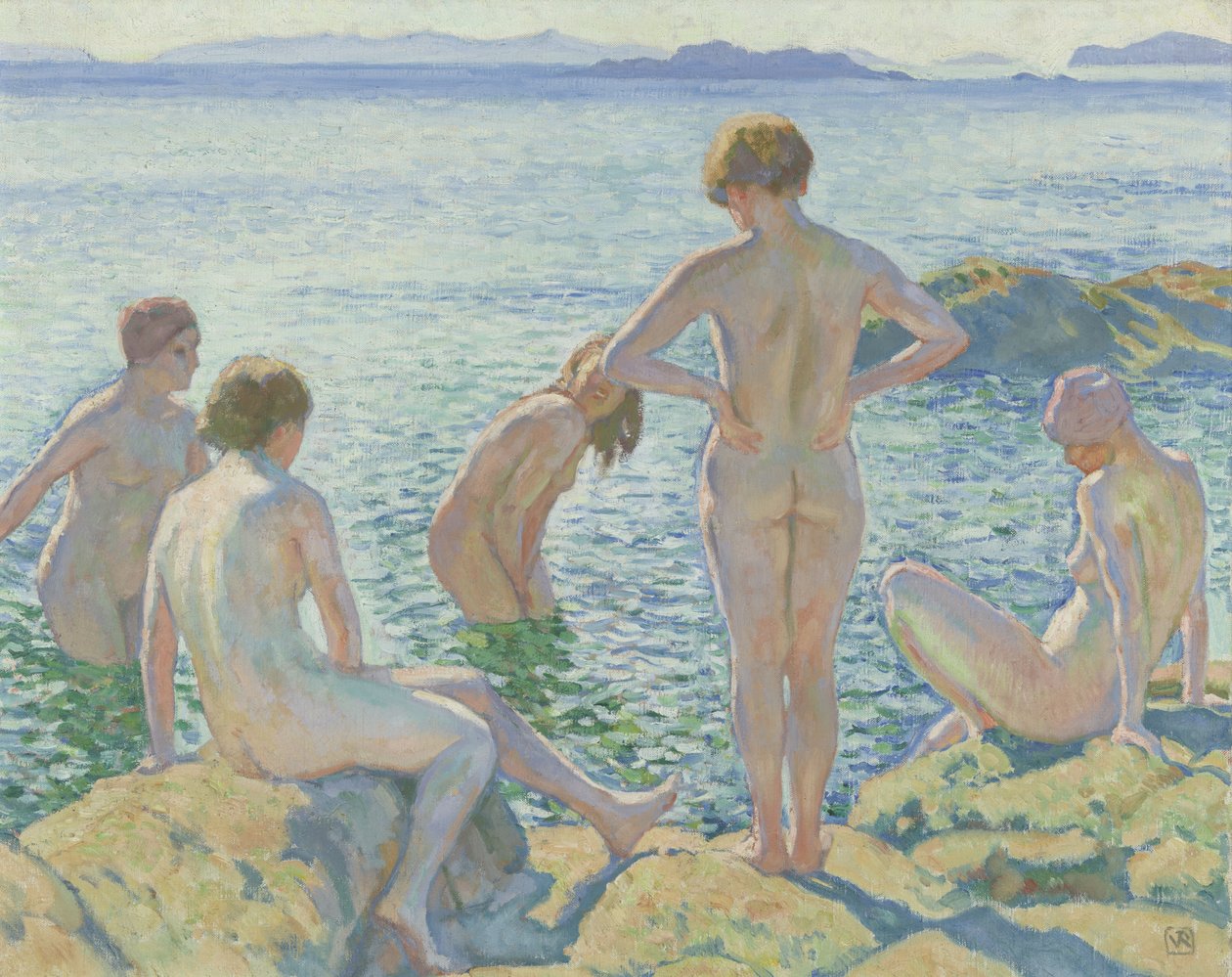 Badende vrouwen door Théo van Rysselberghe