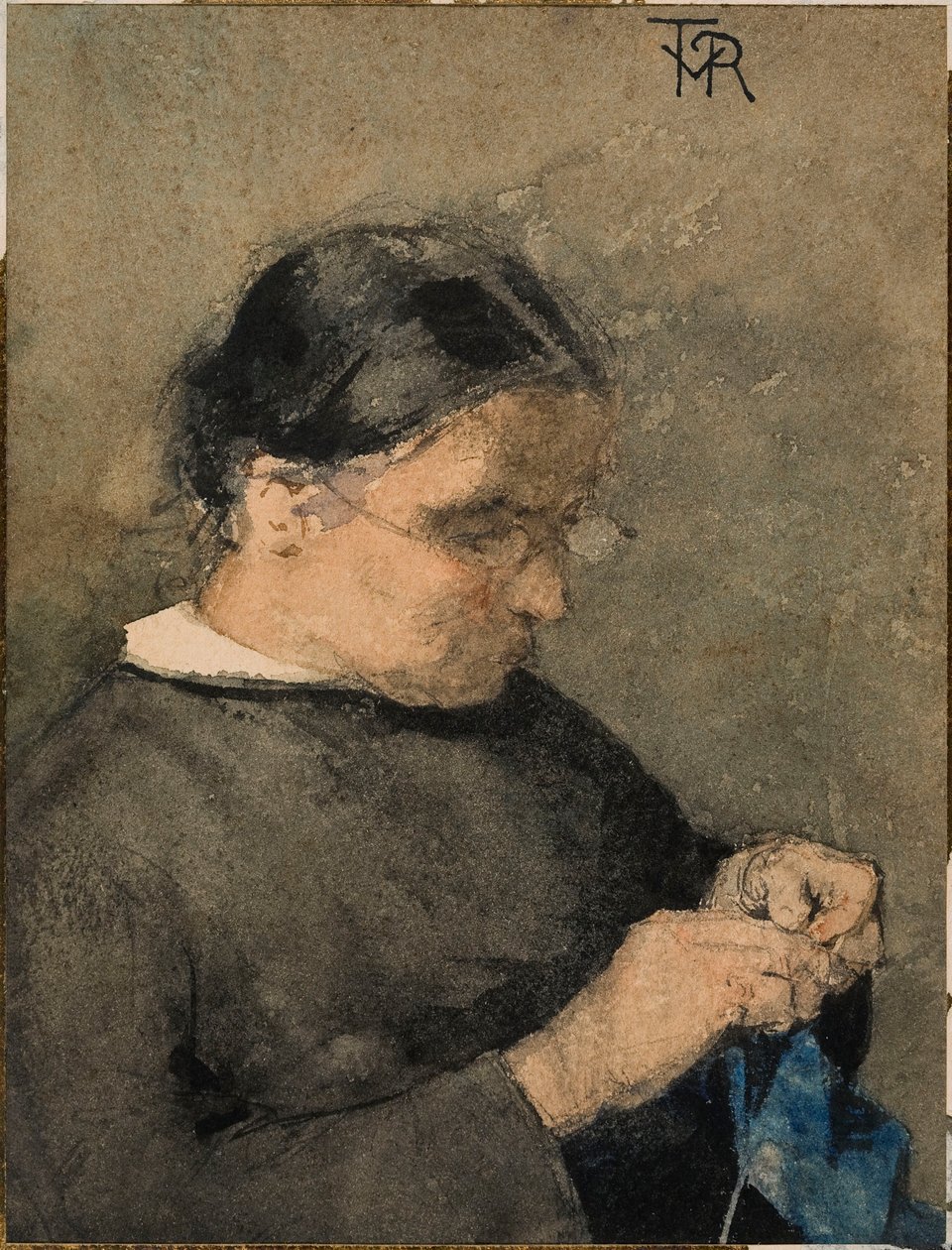 De grootmoeder van de kunstenaar door Théo van Rysselberghe