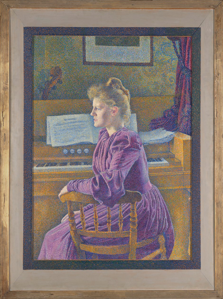 Maria Sèthe aan het harmonium door Théo van Rysselberghe