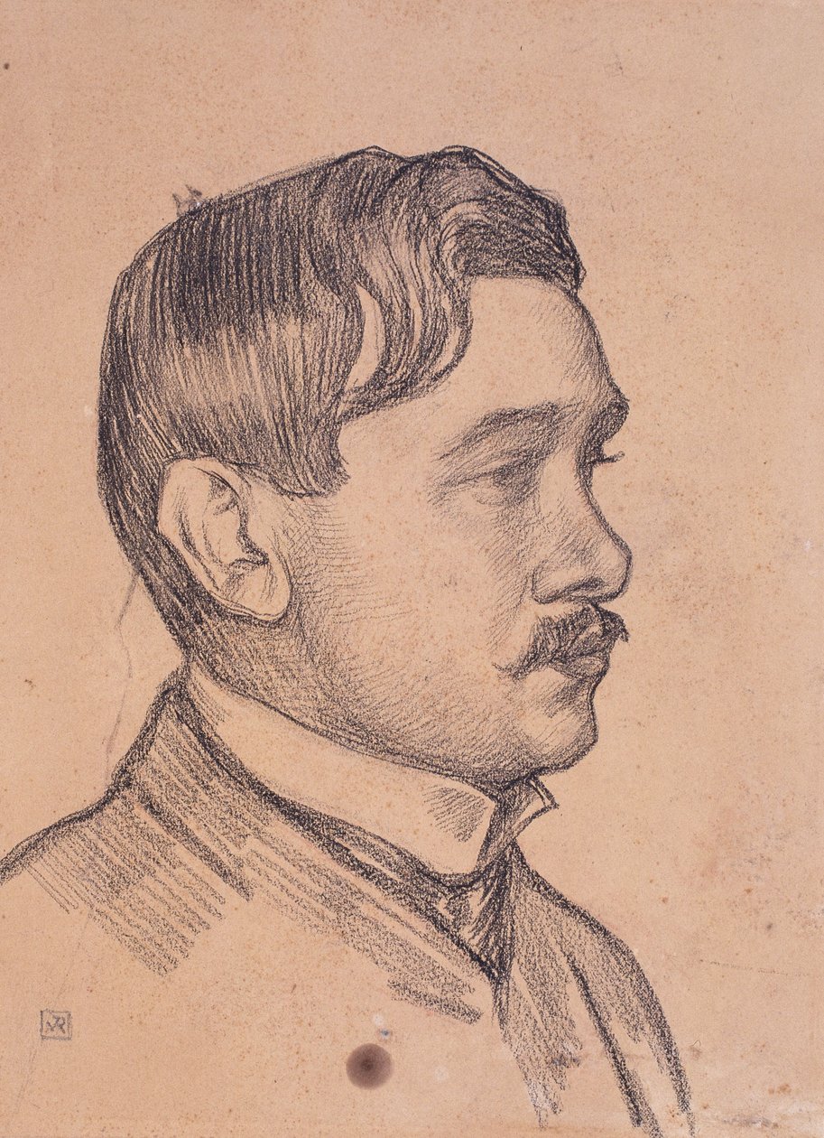 Portret van Maurice Maeterlinck door Théo van Rysselberghe