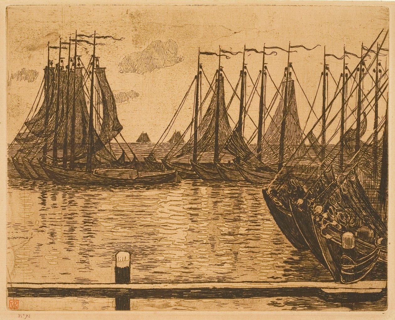 Volendam (Nederland), boten aan de rede door Théo van Rysselberghe