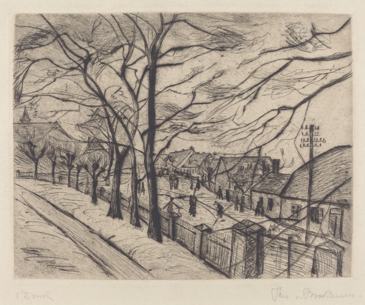 Landschap door Theo von Brockhusen