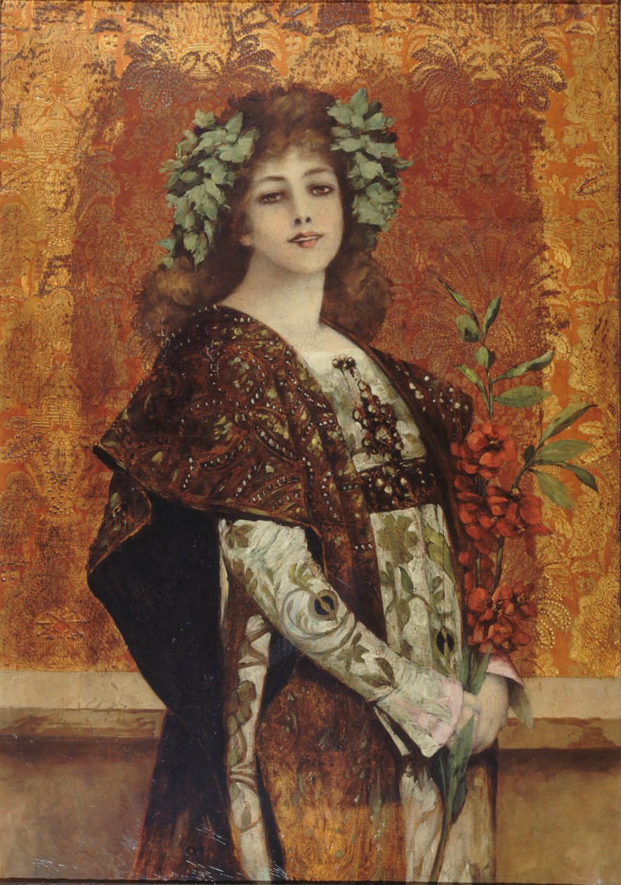 Portret van Sarah Bernhardt 1844-1923 als Gismonda, ca 1896 door Theobald Chartran