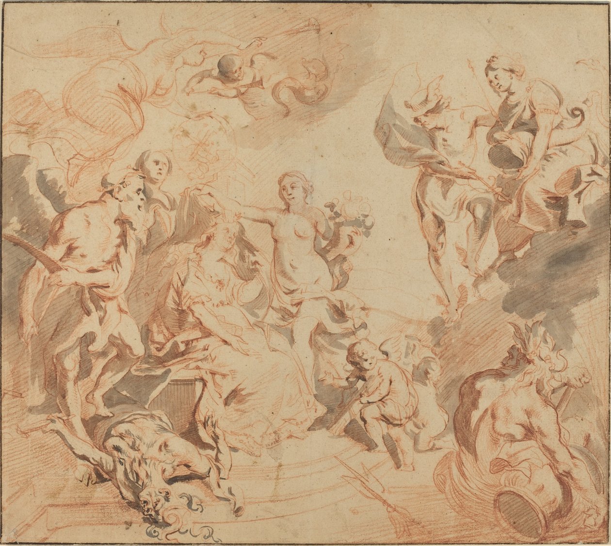 Antwerpen Gezegend met Overvloed door Theodoor van Thulden