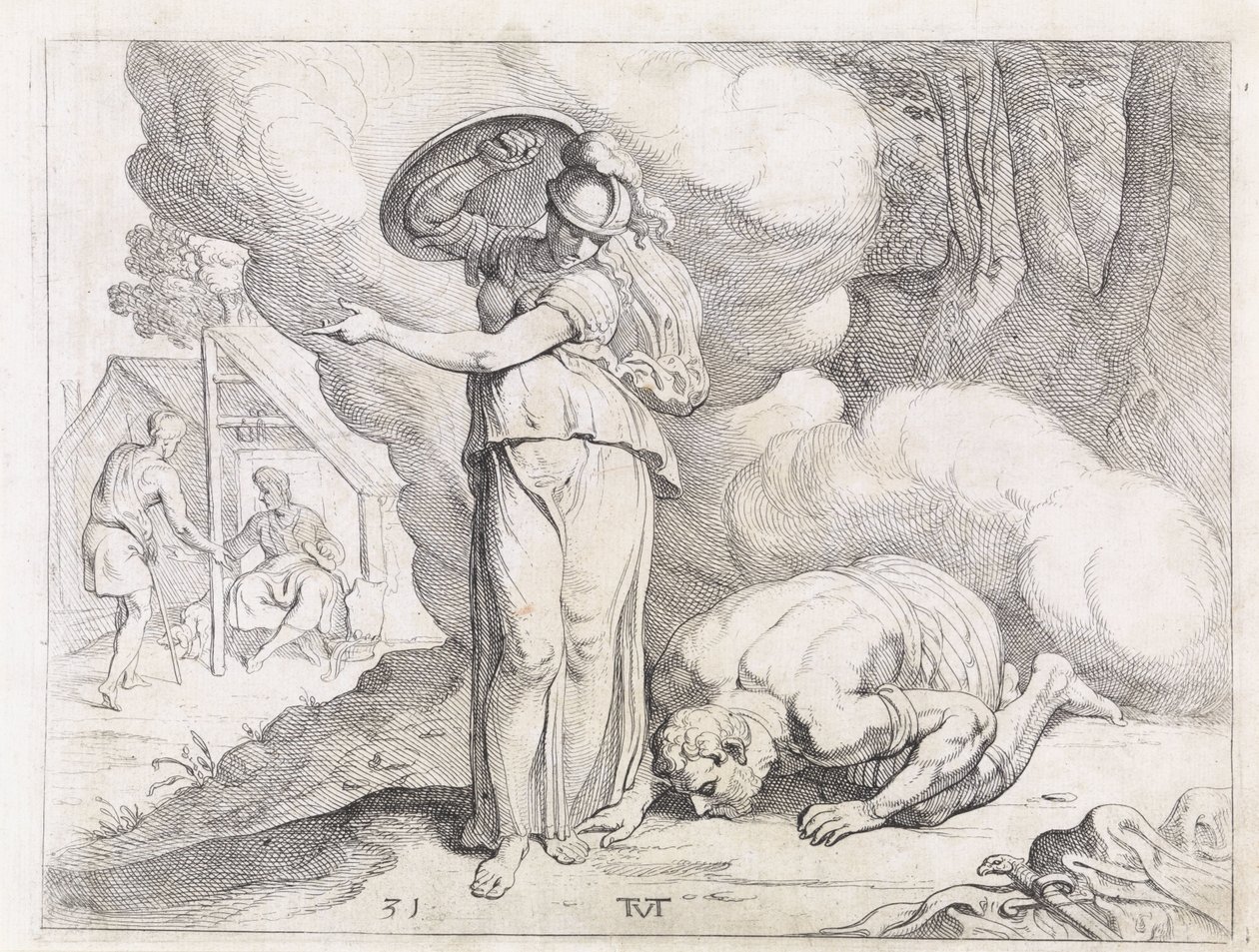 Minerva toont Ithaka aan Odysseus door Theodoor van Thulden
