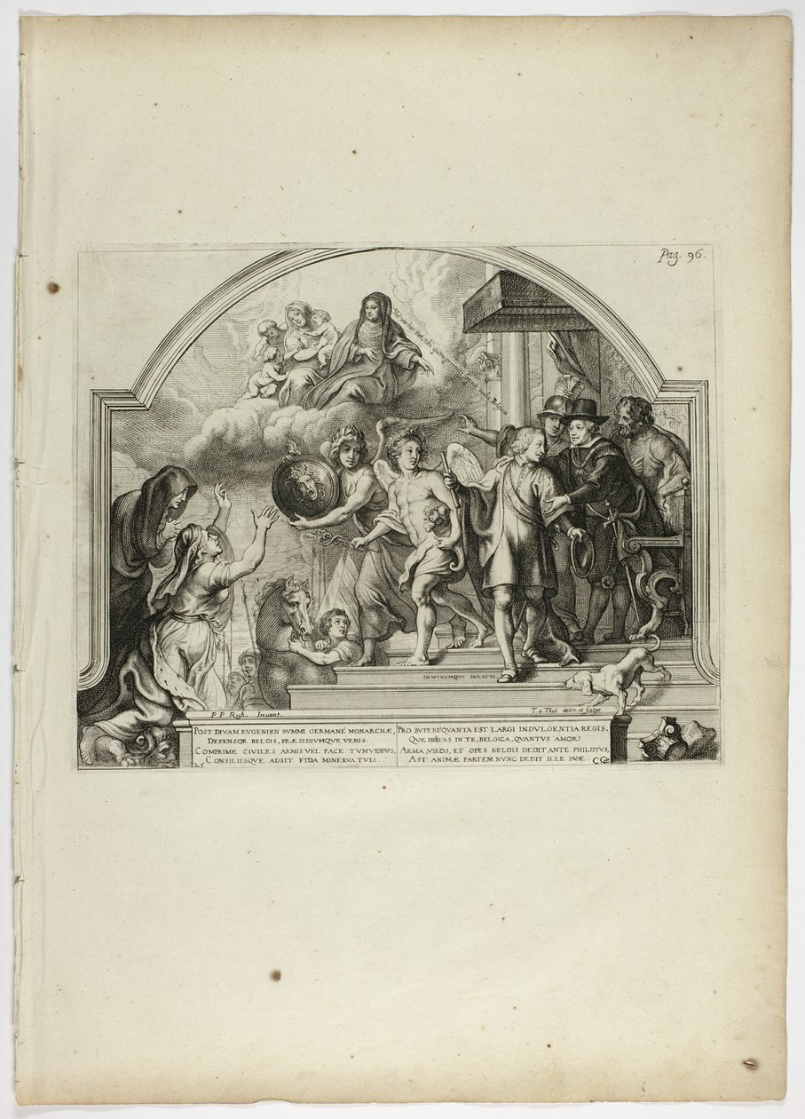Filips IV benoemt prins Ferdinand tot gouverneur van de Nederlanden, plaat 25 uit Casperius Gevartius, Pompa Introitus Honori Serenissimi Principis Ferdinandi (Triomfantelijke Intocht van de Zeer Serene en Eerbare Kardinaal-Infant Ferdinand) door Theodoor van Thulden
