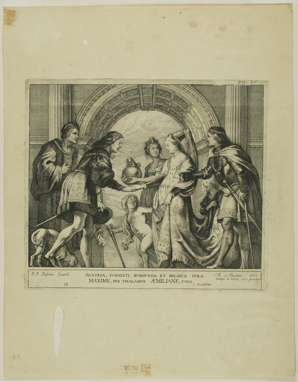 Het huwelijk van Maximiliaan van Oostenrijk met Maria van Bourgondië door Theodoor van Thulden