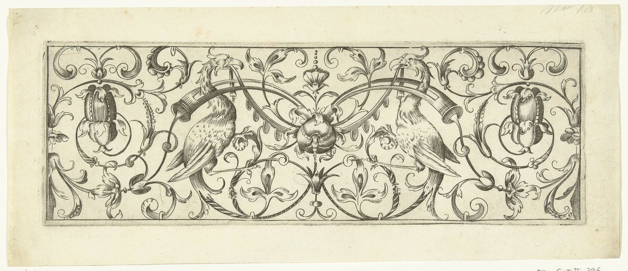 Reigers met guirlande door Theodor Bang