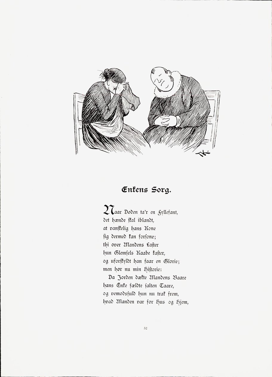 Illustratie uit het boek Verhalen van Munthe, Peter en uitgegeven door Dybwad (no, 1896) door Theodor Kittelsen