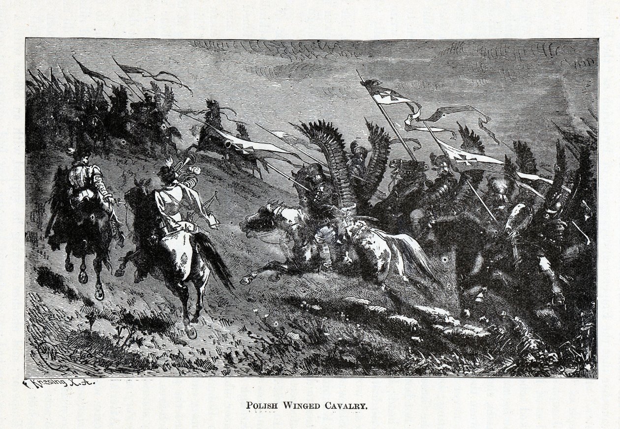Poolse gevleugelde cavalerie, 1882 door Theodor Knesing