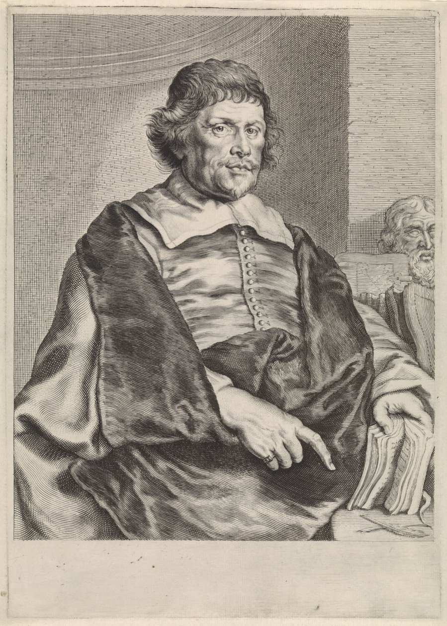 Portret van Caspar van Baerle door Theodor Matham