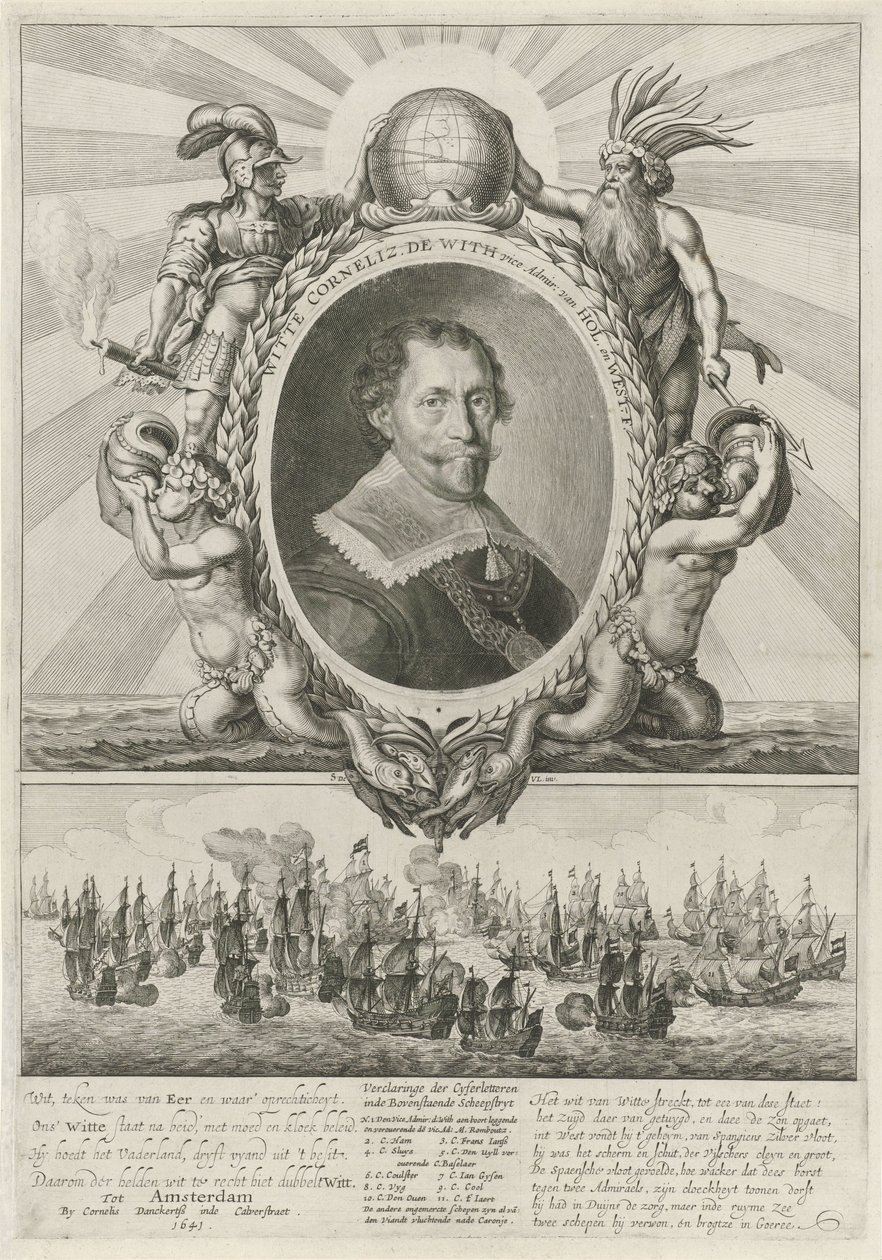 Portret van Witte Cornelisz. de With door Theodor Matham