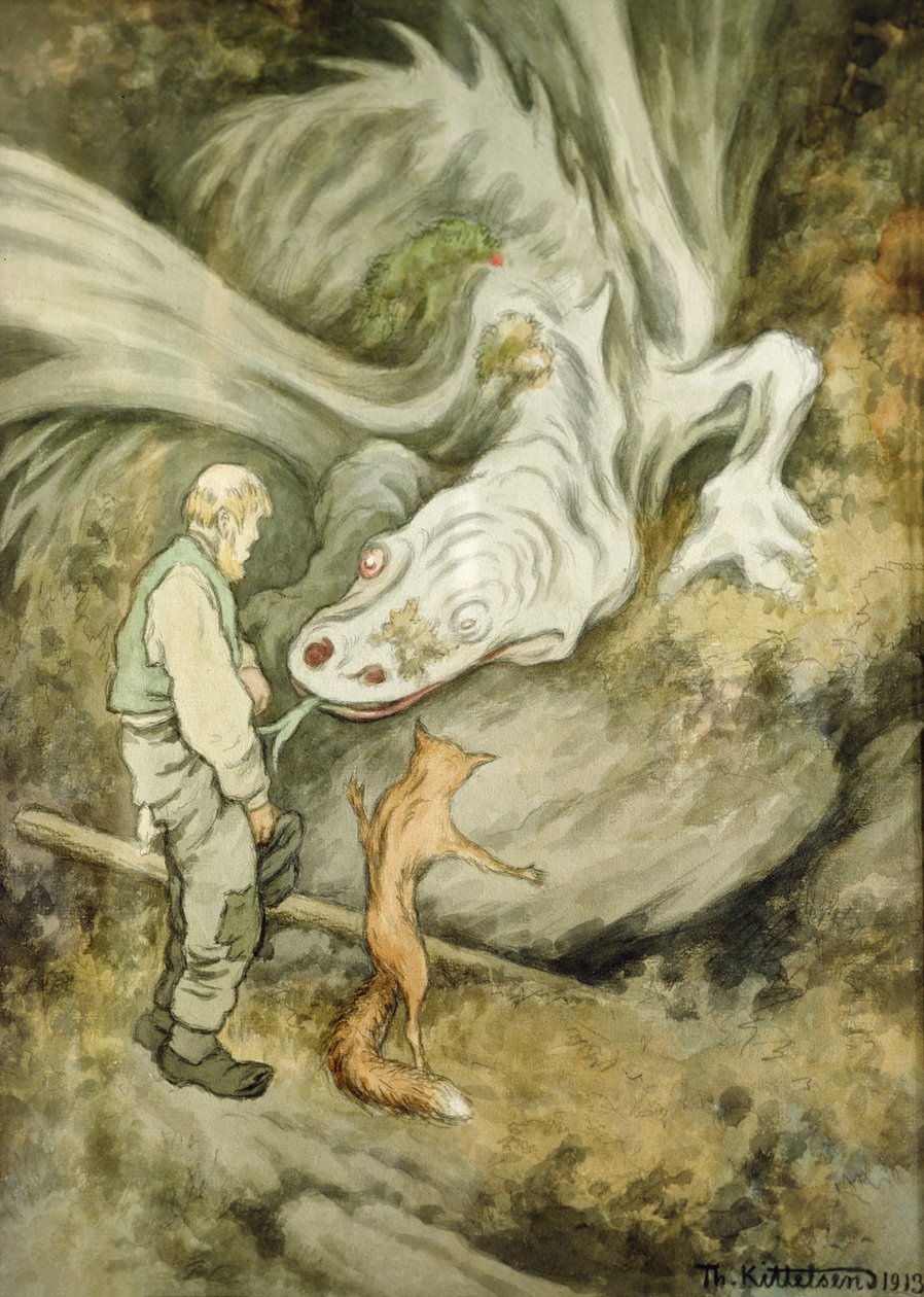 De Wereld Betaalt Niet Anders Mijn Lieve Draak door Theodor Kittelsen