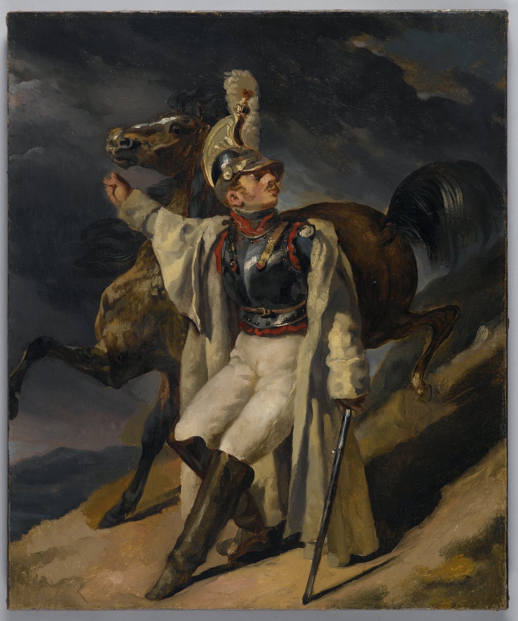 Studie voor De Gewonde Cuirassier, 1814 door Theodore Gericault