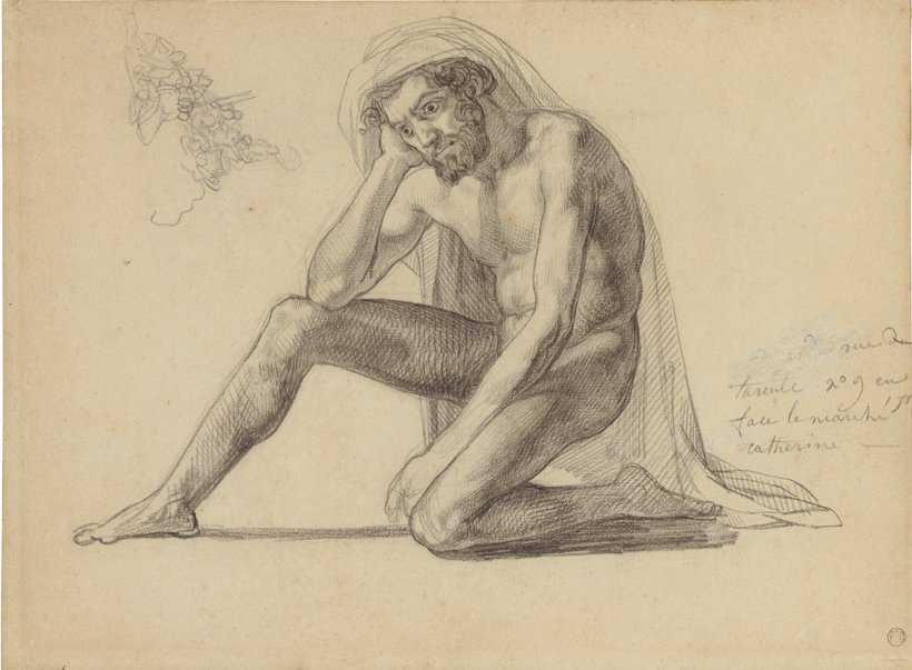 Studie voor de vader in het vlot van de Medusa door Theodore Gericault
