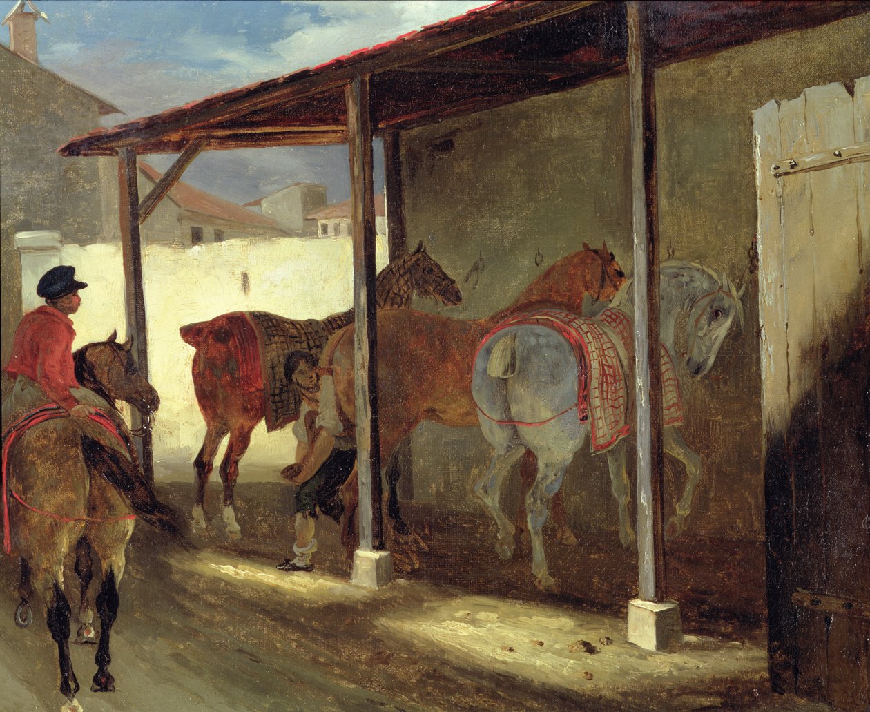 De Schuur van Marechal-Ferrant, 1820-21 door Theodore Gericault