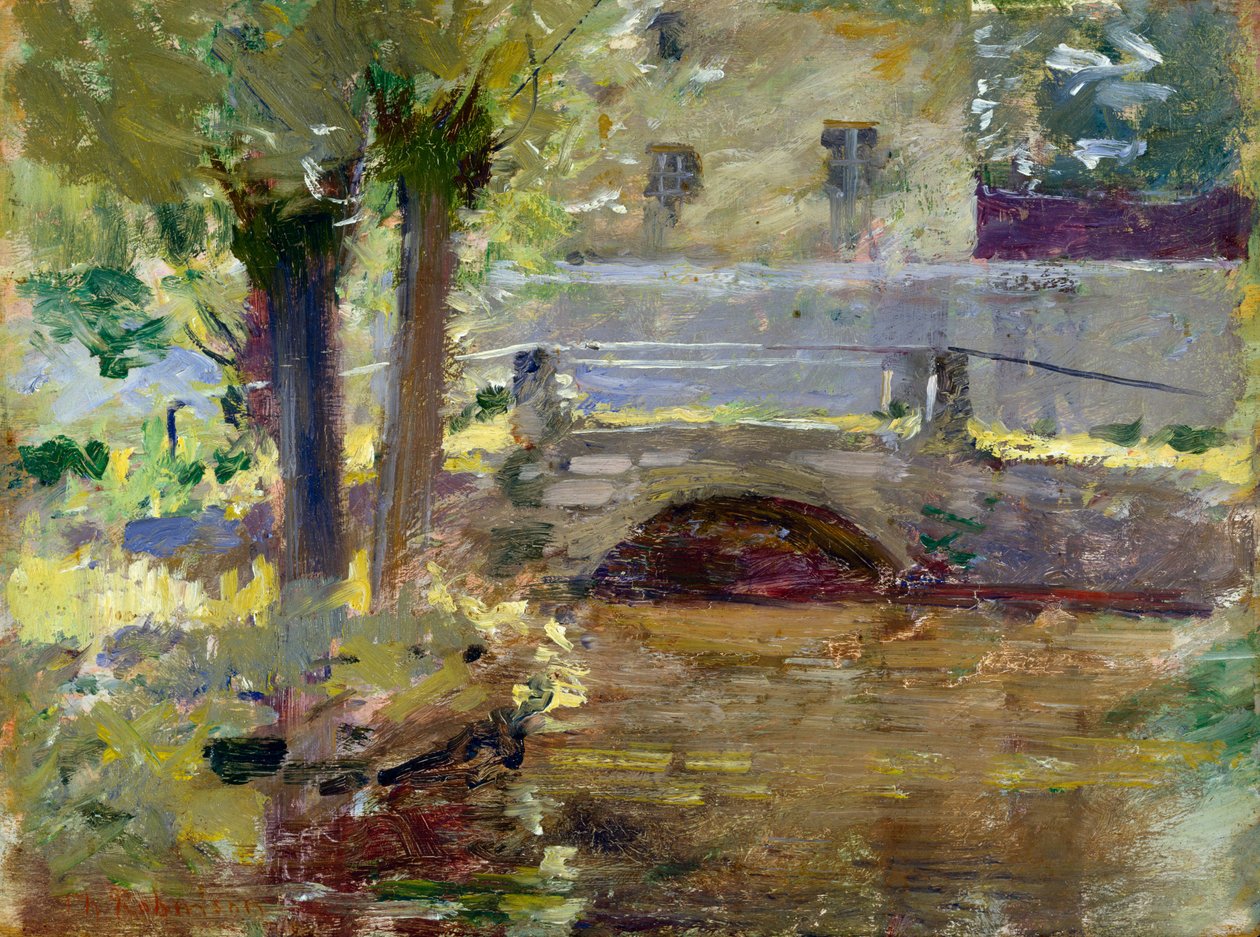 De brug bij Giverny, 1891 door Theodore Robinson