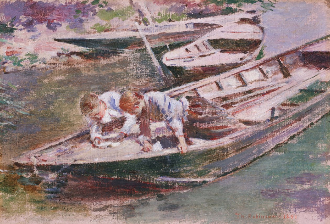 Twee in een boot door Theodore Robinson