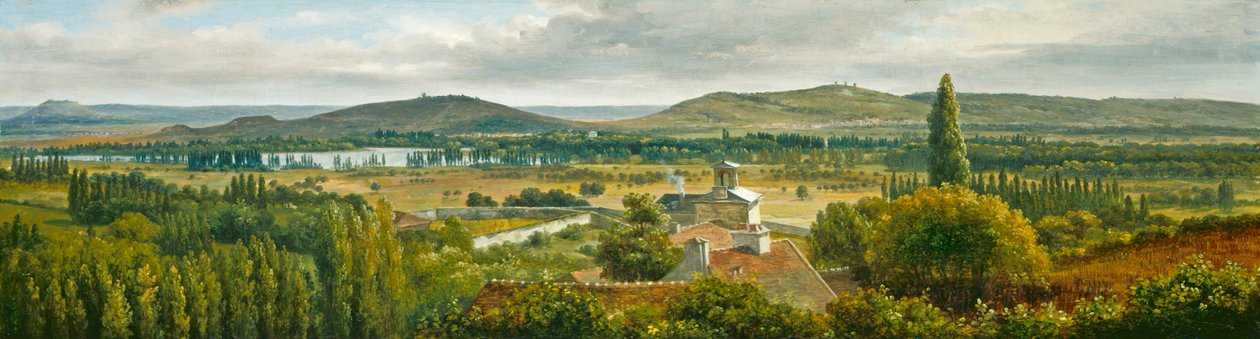 Panoramisch uitzicht op de Île-de-France, c. 1830 door Pierre Etienne Theodore Rousseau