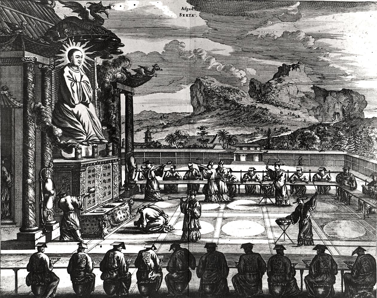 Een boeddhistische ceremonie uit 