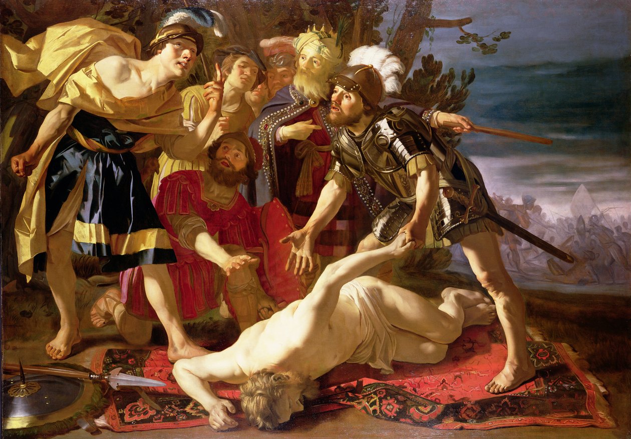 Achilles: besluit om weer te vechten na de dood van Patrocles door Theodore van Baburen