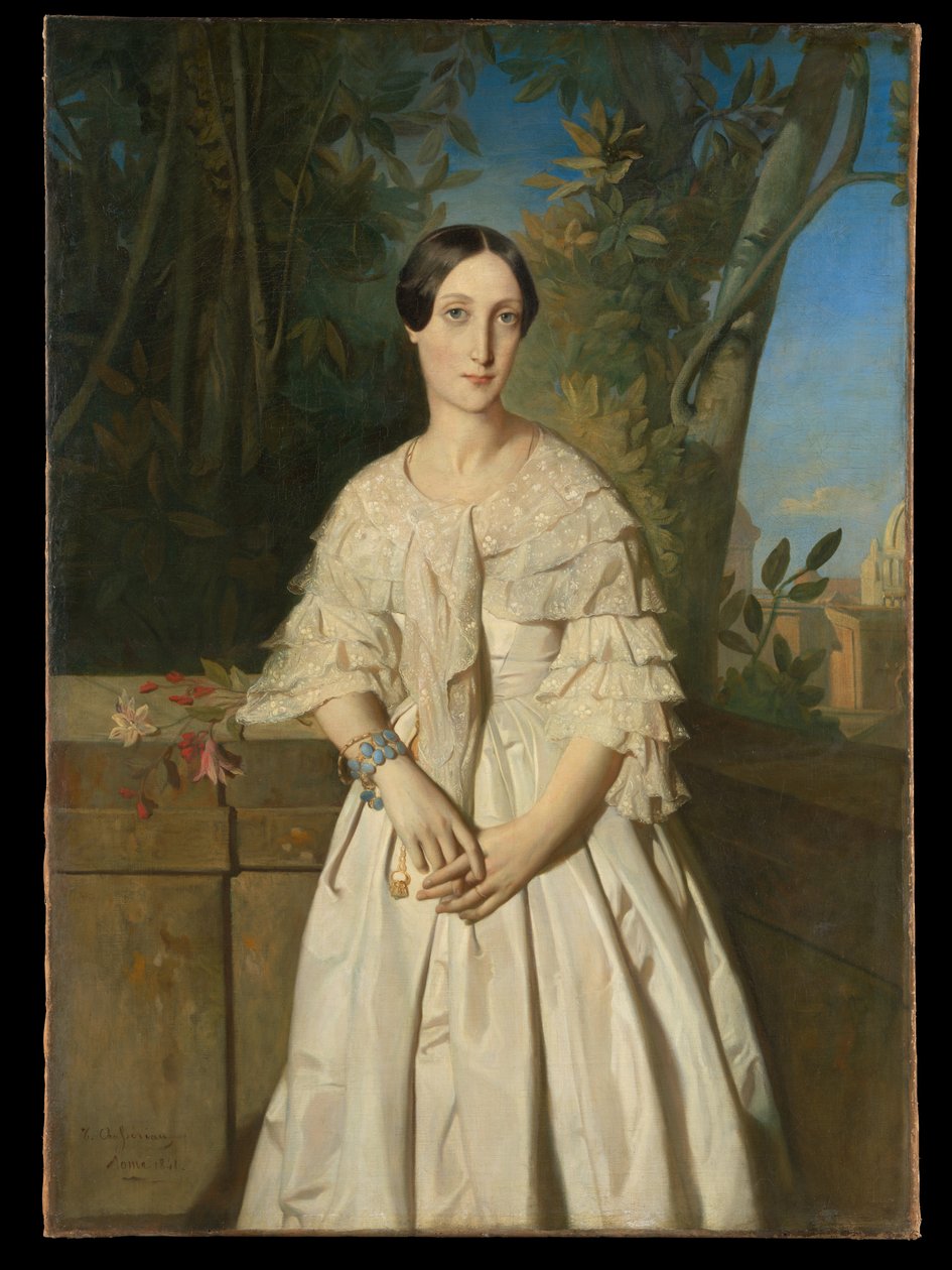 Gravin van La Tour-Maubourg (Marie-Louise-Charlotte-Gabrielle Thomas de Pange, 1816–1850) door Théodore Chassériau