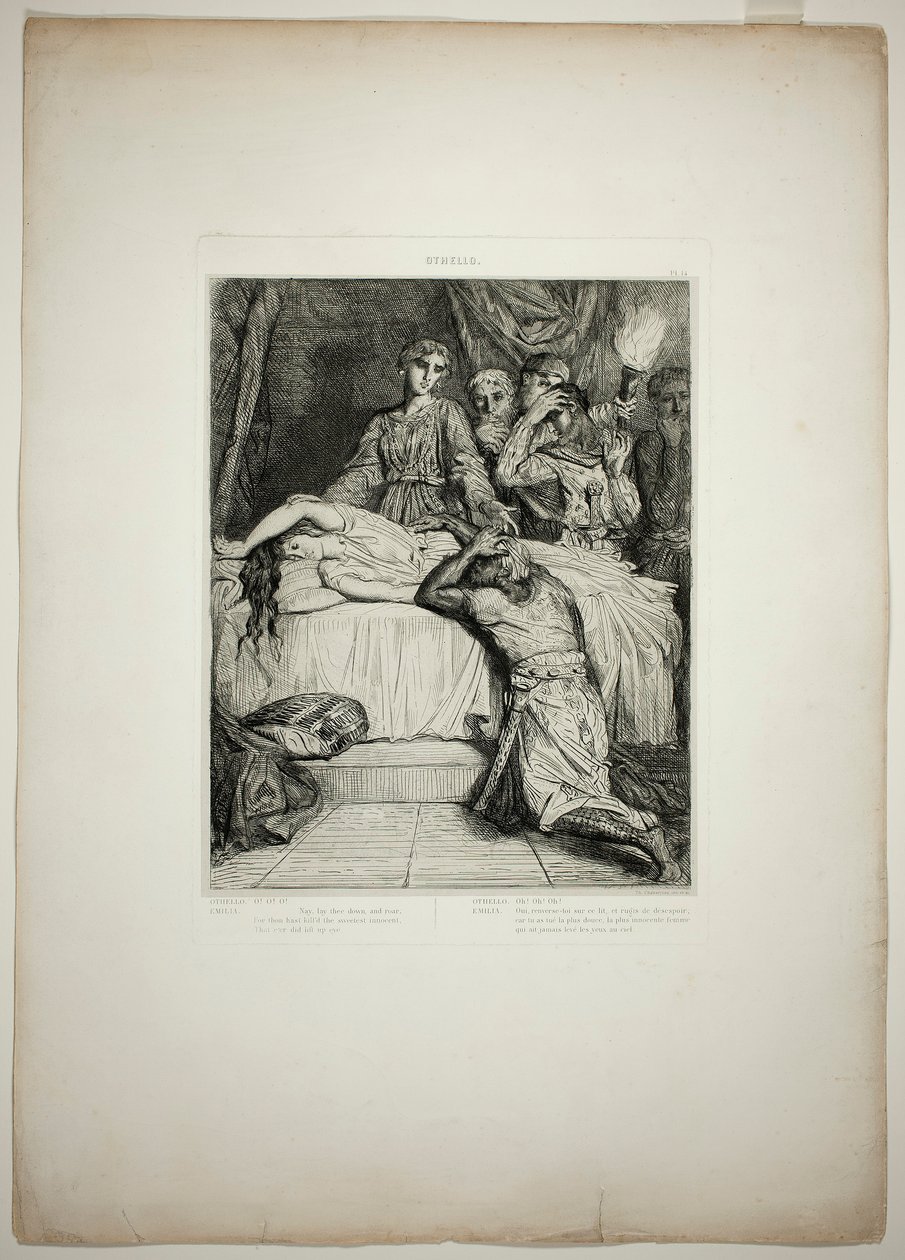 Oh! Oh! Oh!, plaat veertien uit Othello door Théodore Chassériau