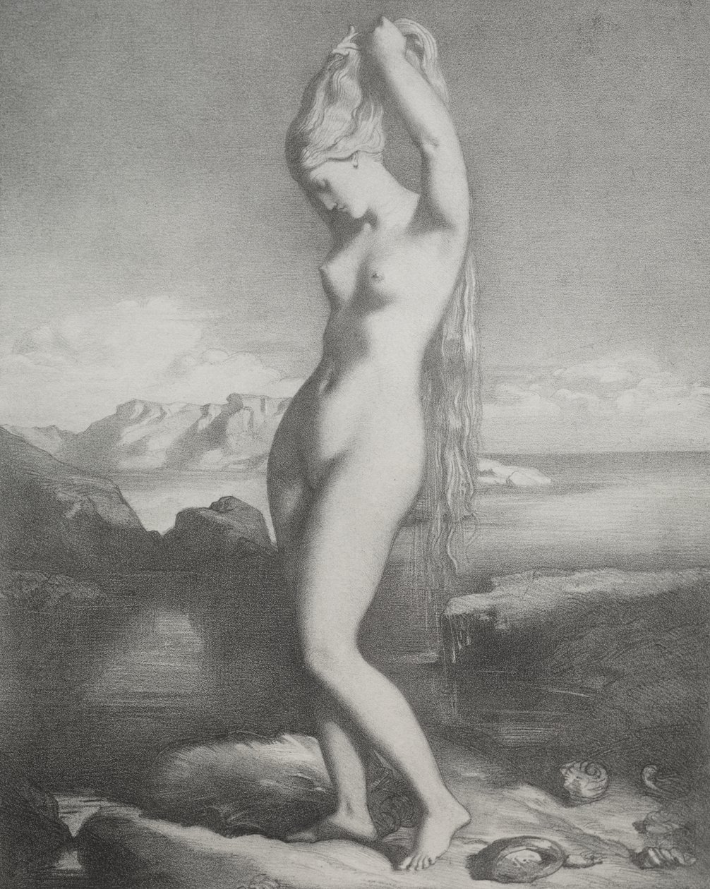 Venus Anadyomène door Théodore Chassériau
