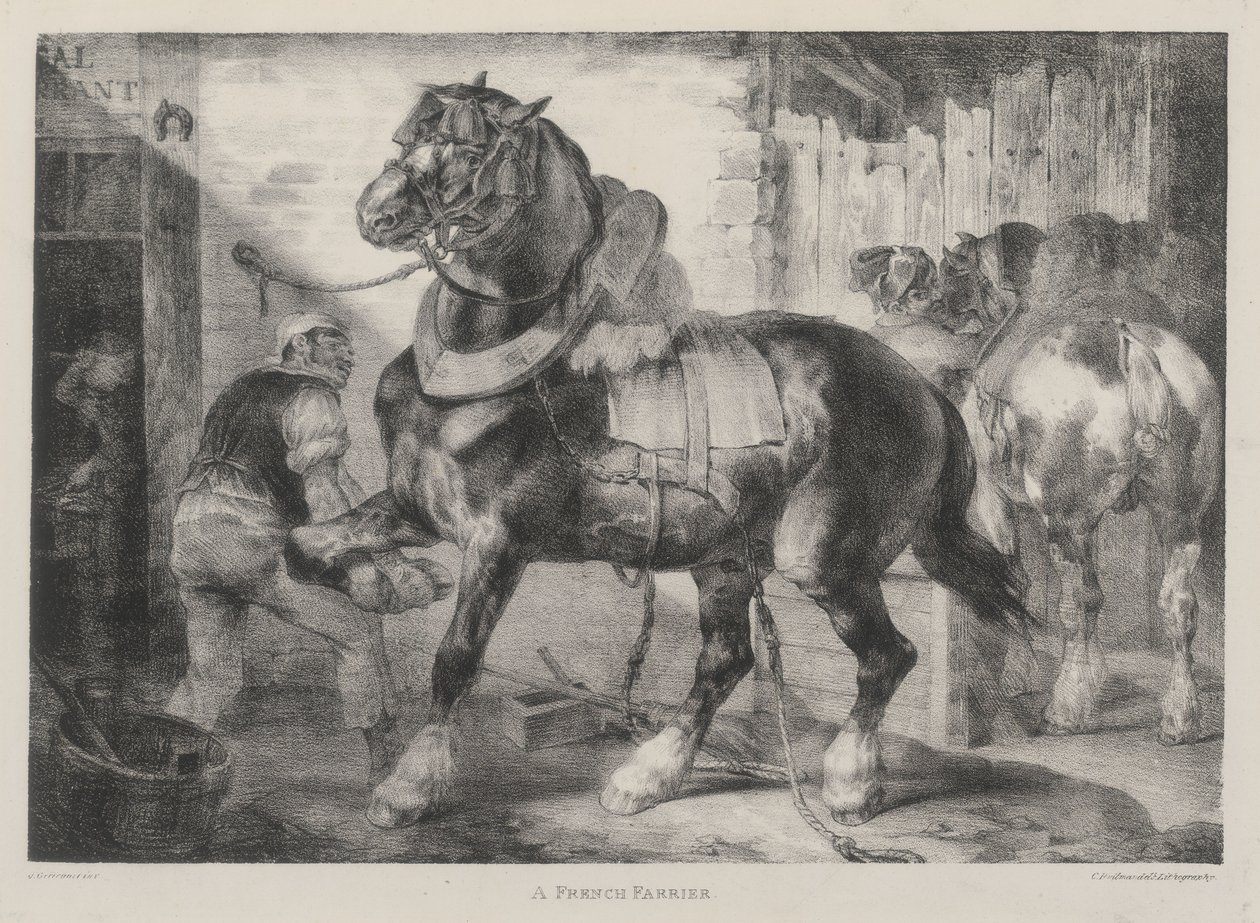 Een Franse hoefsmid door Theodore Gericault