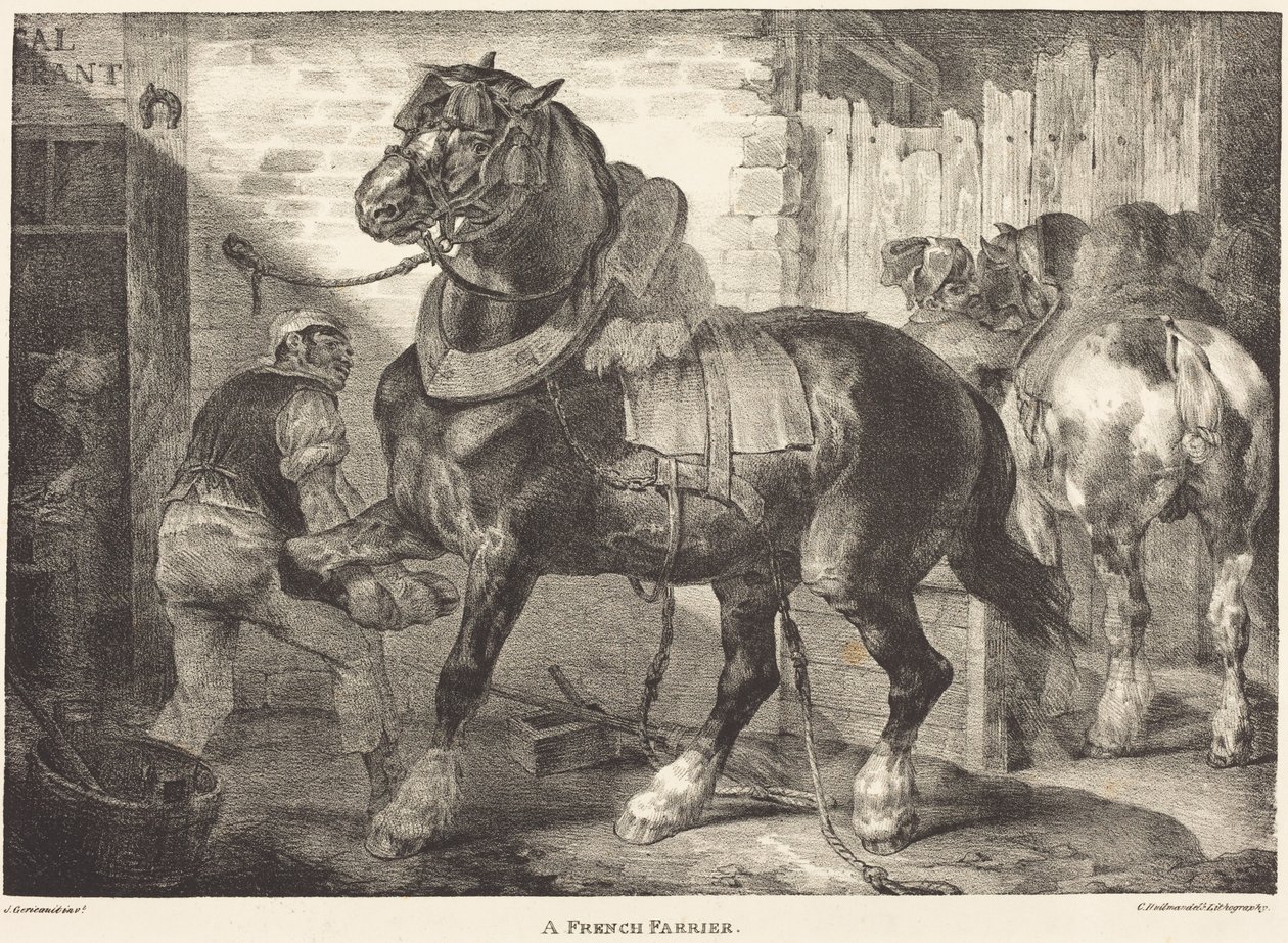 Een Franse hoefsmid door Theodore Gericault