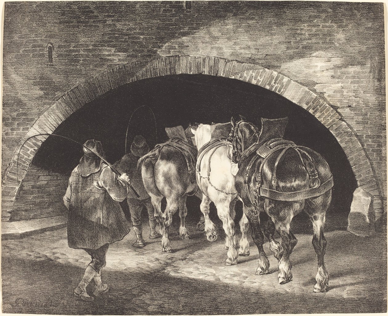 Adelphi Wharf door Theodore Gericault