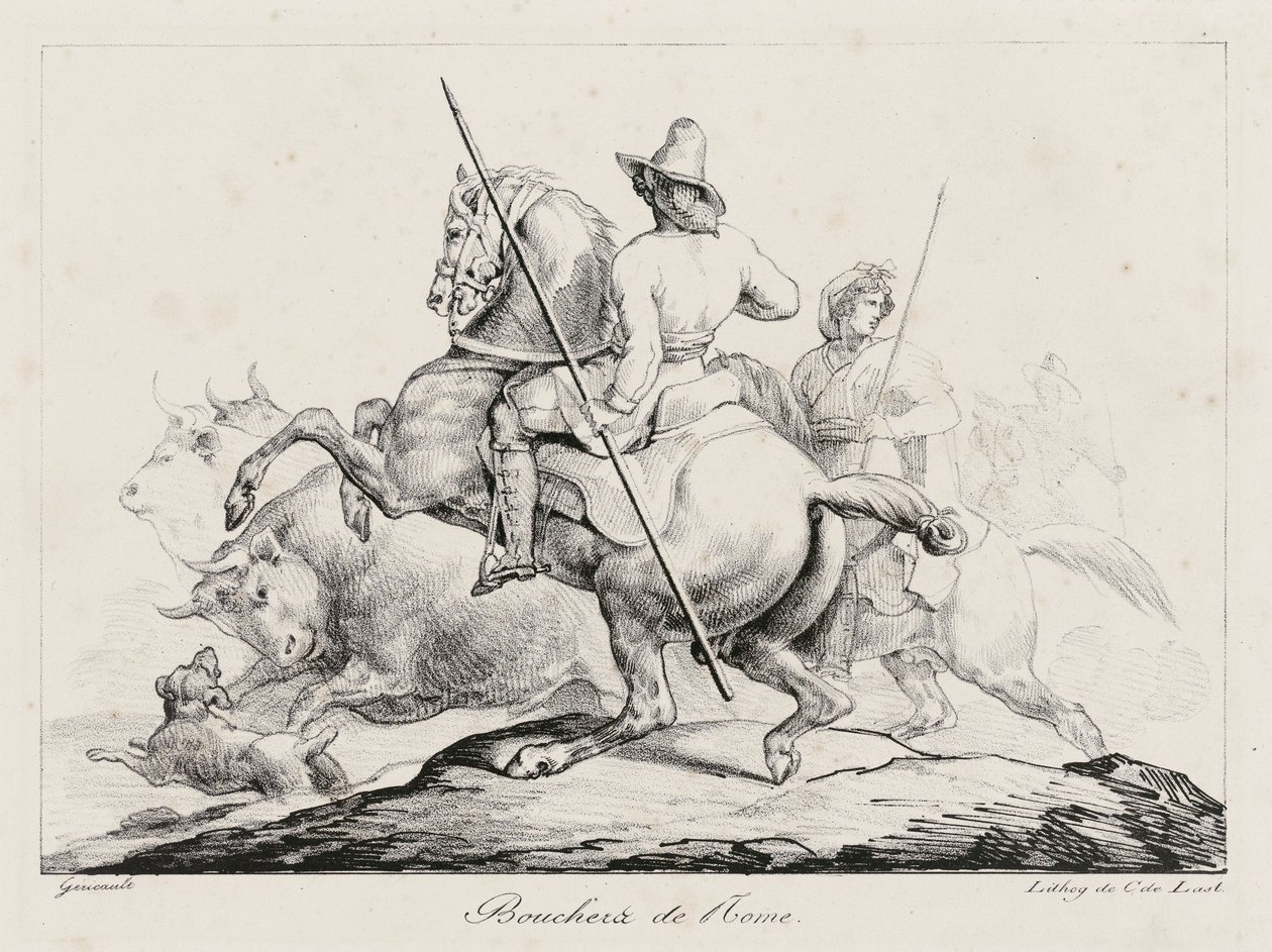 Slagers van Rome (Roman Butchers) door Theodore Gericault