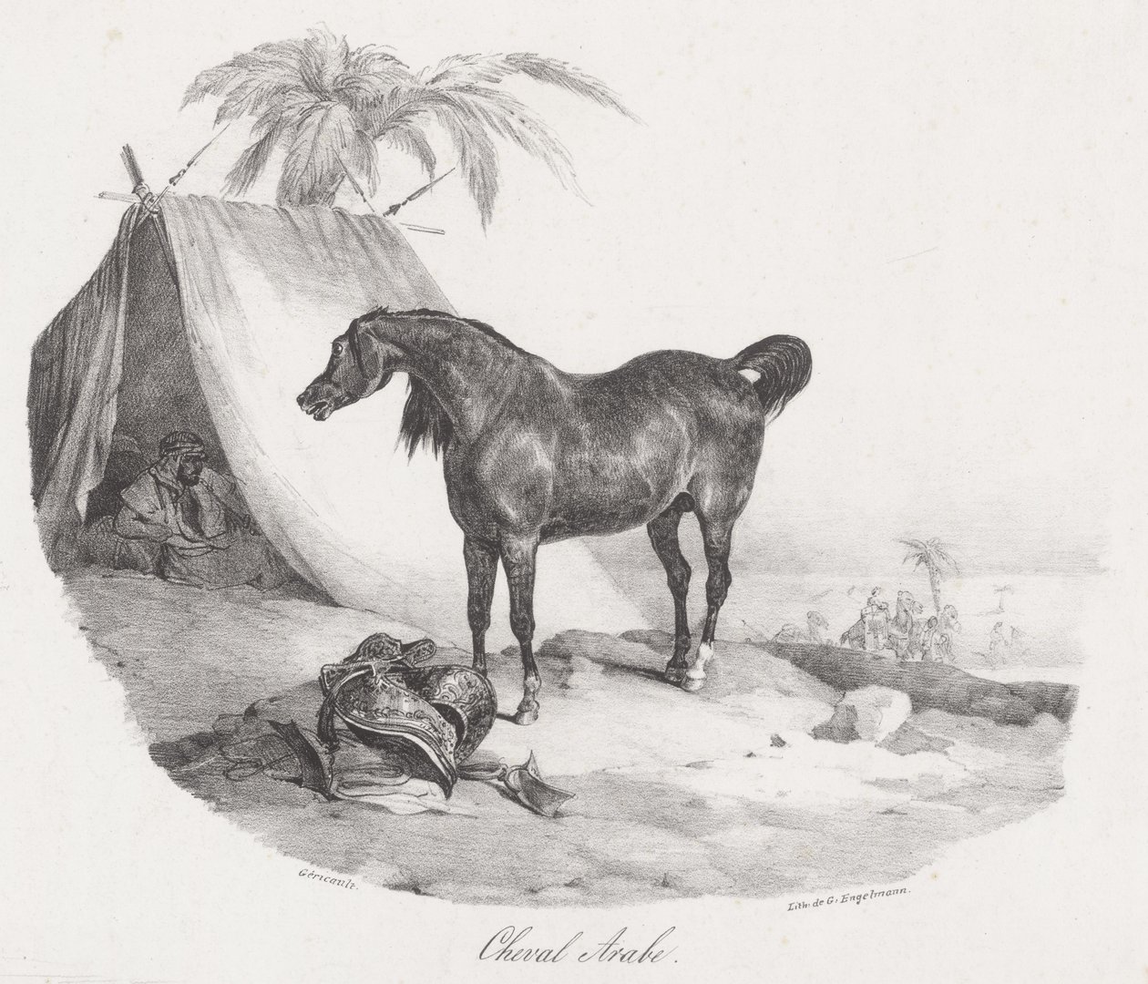 Arabisch paard (An Arabian Horse) door Theodore Gericault