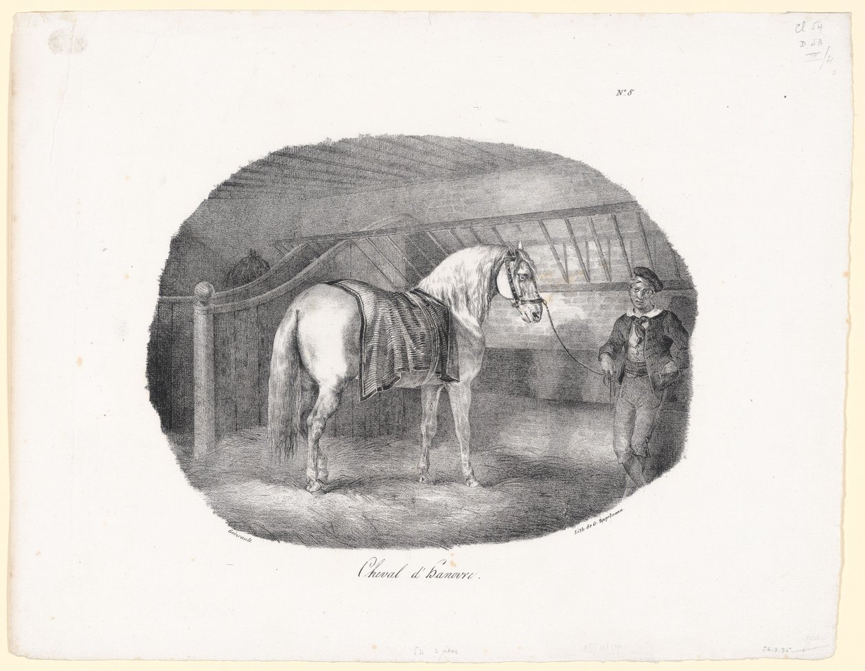 Hannoveraan (A Hanoverian Horse) door Theodore Gericault