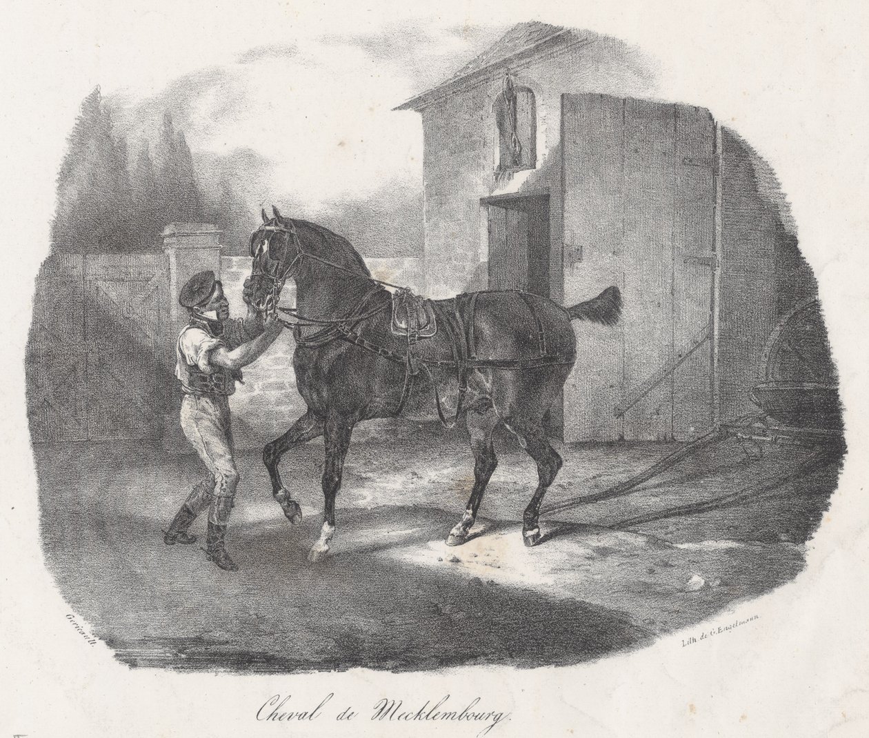 Mecklenburgs paard (A Mecklembourg Horse) door Theodore Gericault