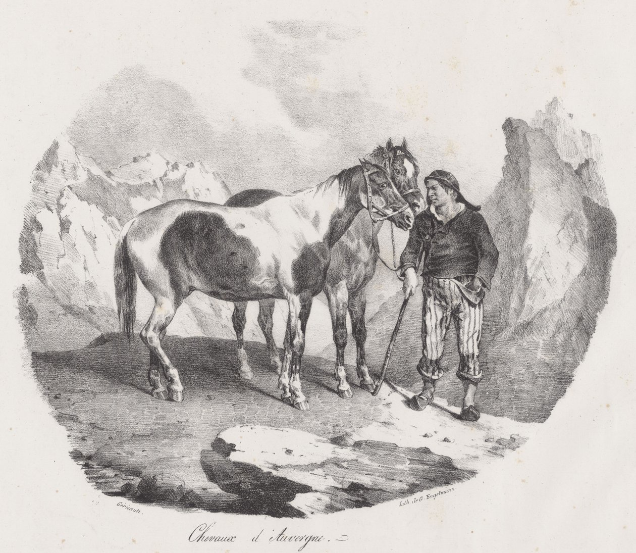 Paarden uit de Auvergne (Auvergne Horses) door Theodore Gericault