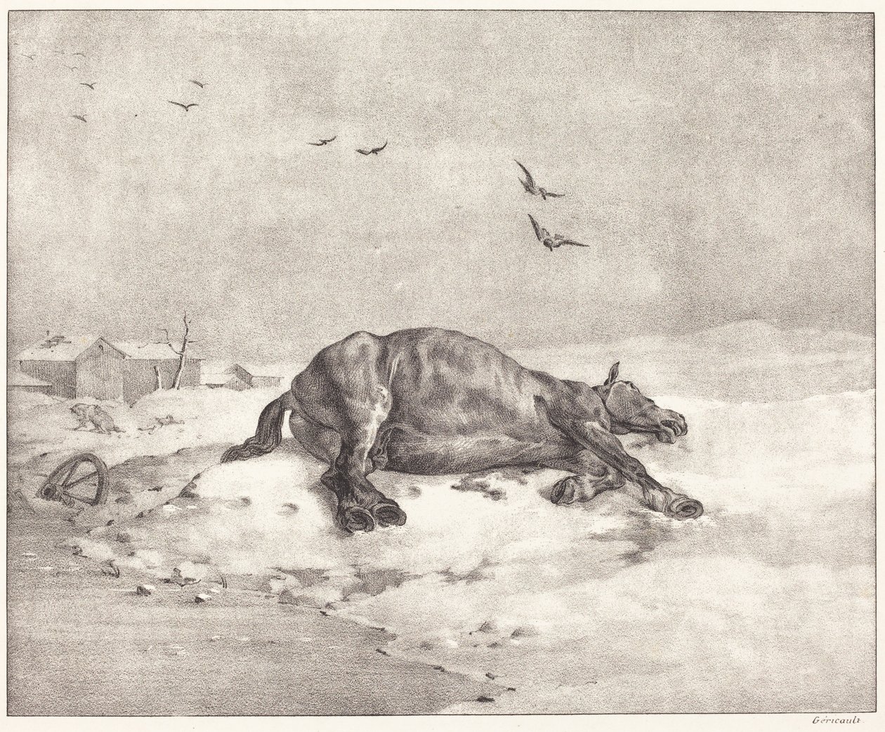 Dood paard door Theodore Gericault