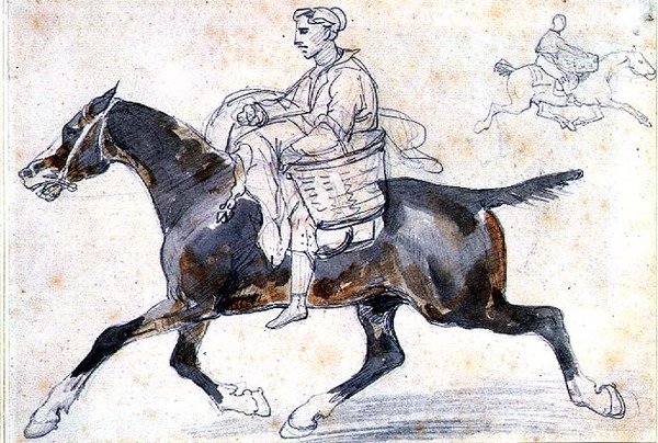 Engelse slager te paard door Theodore Gericault