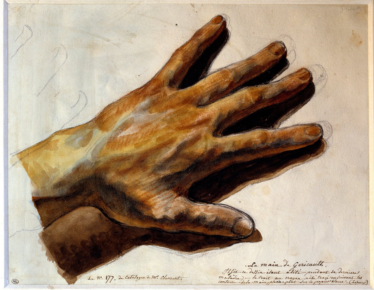 Hand van Gericault door Theodore Gericault