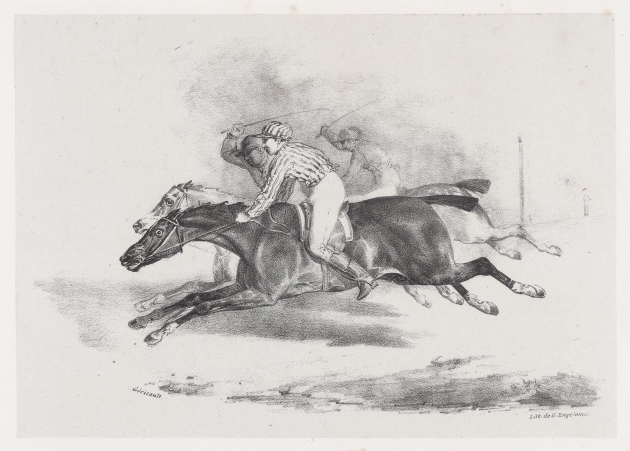 La Course (De race) door Theodore Gericault