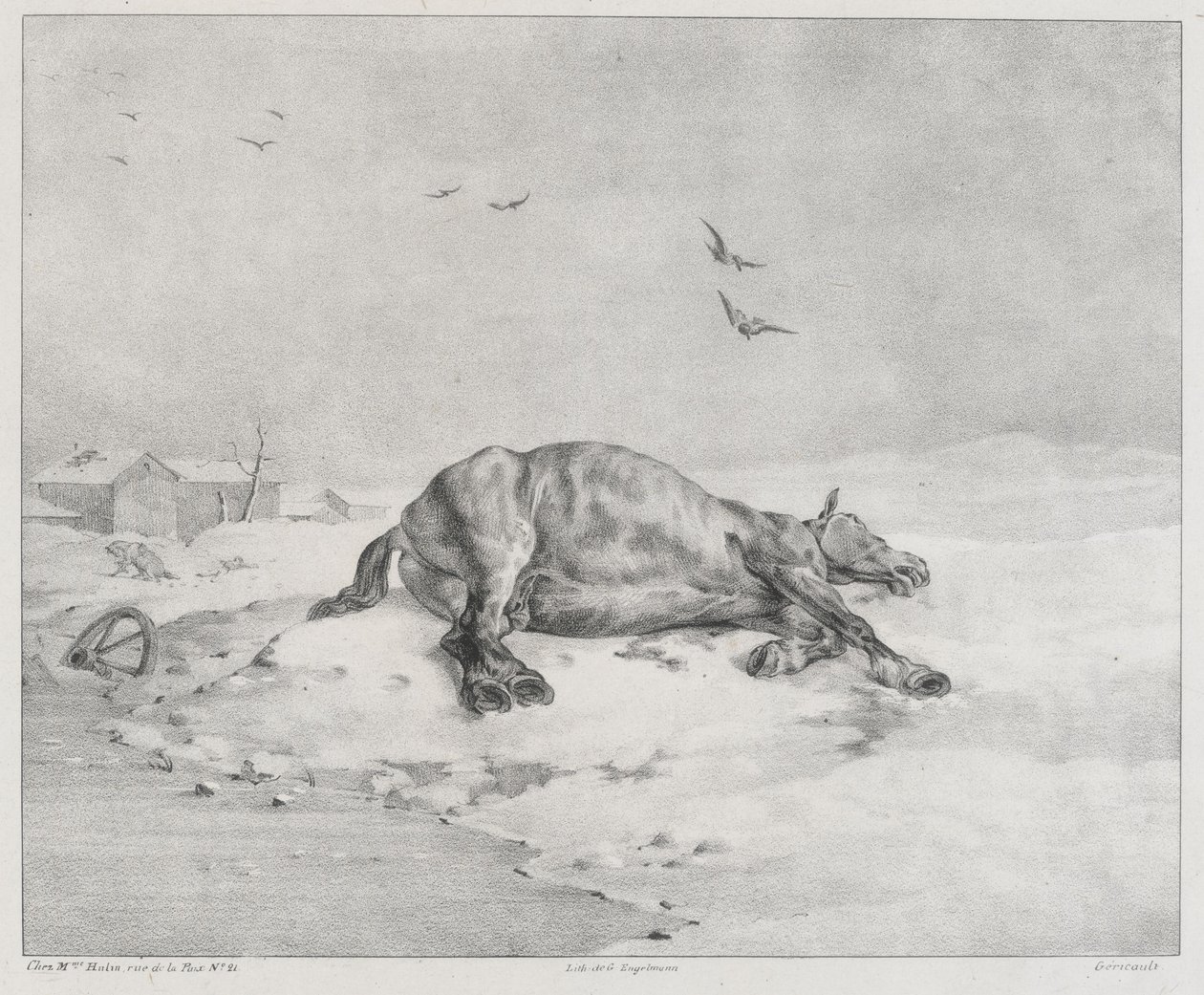Het dode paard (The Dead Horse) door Theodore Gericault