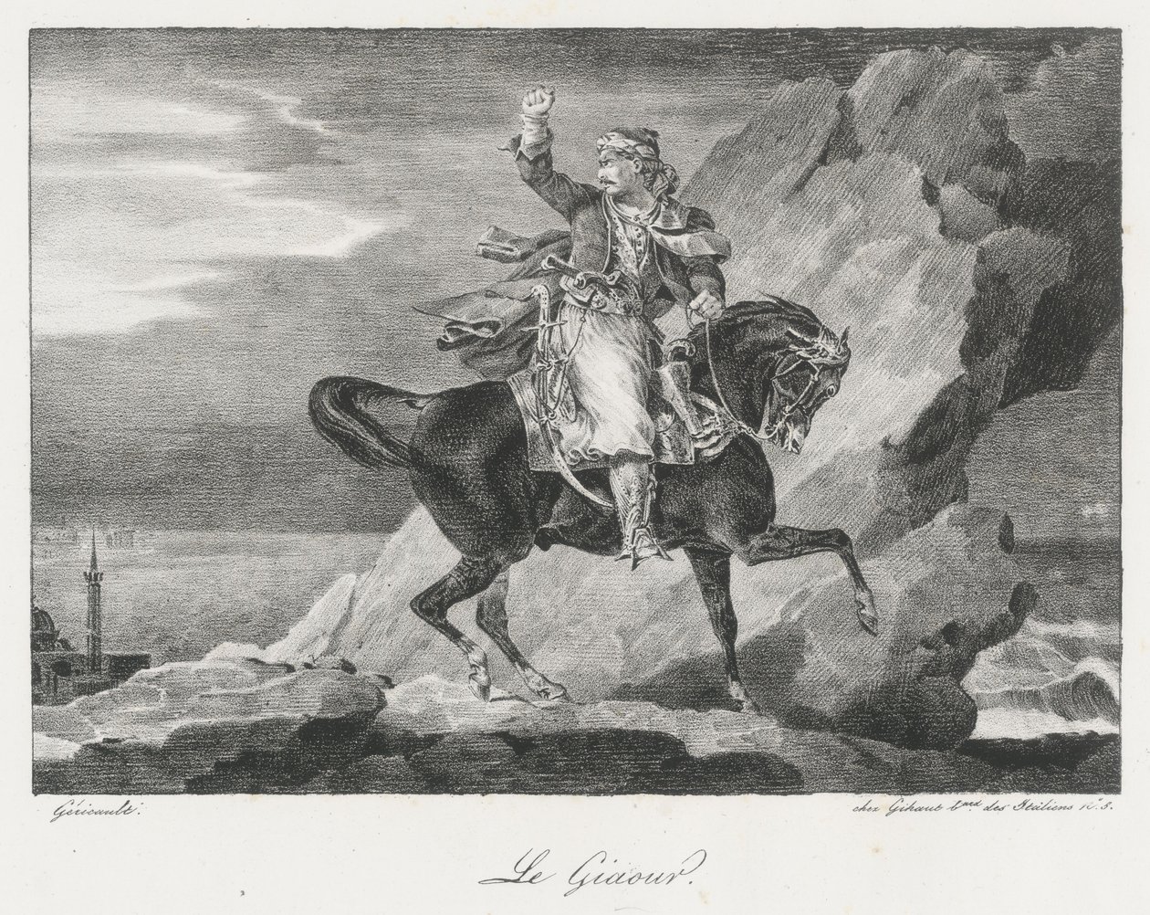 Le Giaour (De Giaour) door Theodore Gericault